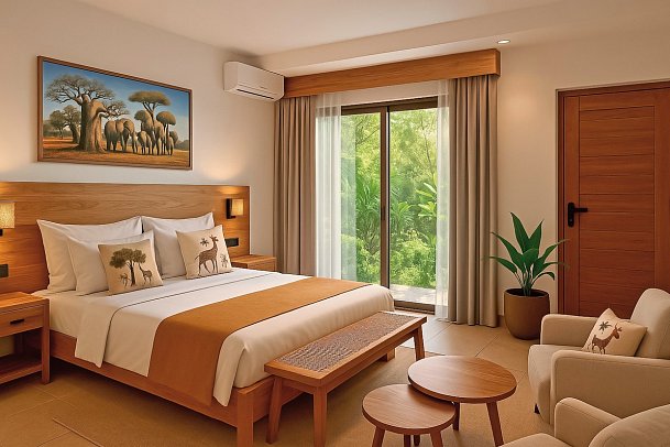 Jaz Amaluna Beach Resort - Wohnbeispiel Double Deluxe Garden View (Zimmercodierungen DSG & DDG)