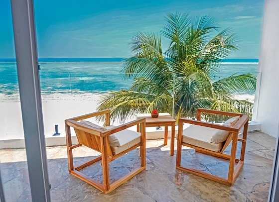 AHG Sun Bay Mlilile Beach - Beispiel Terrasse (Zimmercodierung DBO)