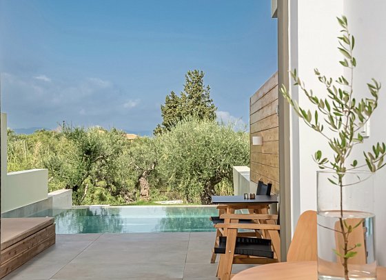 Tsamis Zante Suites - Wohnbeispiel Suite Superior Privatpool (Zimmercodierung WSR)