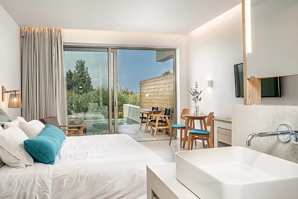 Tsamis Zante Suites - Wohnbeispiel Suite Superior Privatpool (Zimmercodierung WSR)