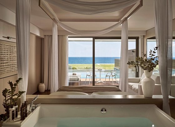 Lesante Blu - The Leading Hotels of the World - Wohnbeispiel Honeymoon Suite Meerblick Privatpool (Zimmercodierung WHR)