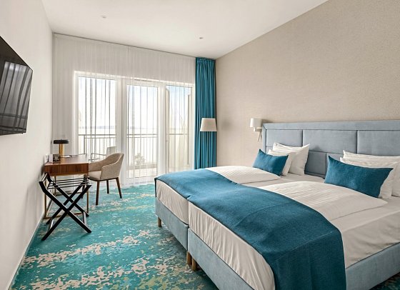 Sirius Hotel - Wohnbeispiel Doppelzimmer Seeblick (Zimmercodierung D1I)