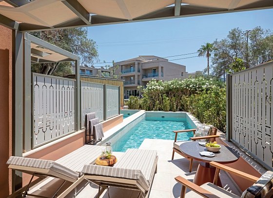 Apollo Corfu - Wohnbeispiel Juniorsuite Deluxe Privatpool (Zimmercodierung JDR)