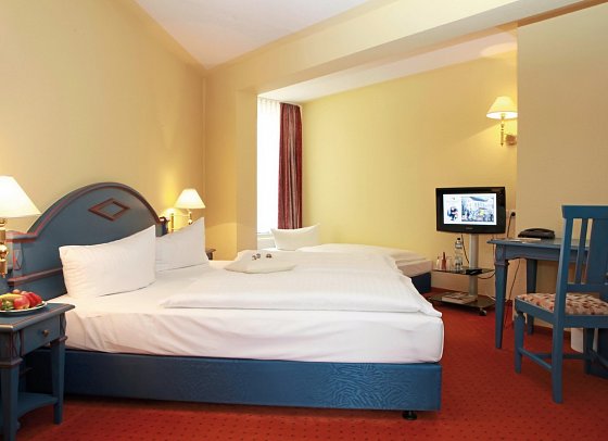 Buntes Haus Hotel Erbgericht - Wohnbeispiel Doppelzimmer Nussknacker (Zimmercodierung DB2)