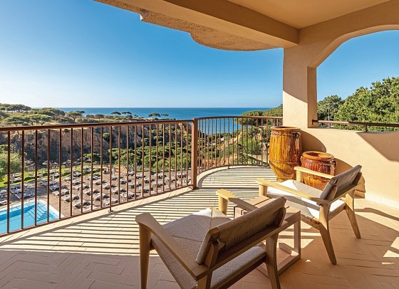 3HB Falésia Beach - Beispiel Balkon Doppelzimmer Superior Meerblick (Zimmercodierung DSM)