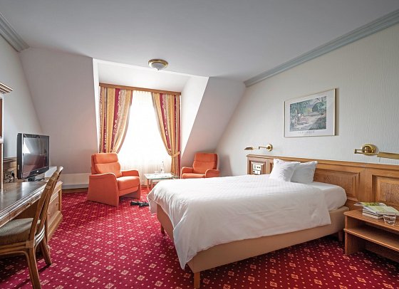 Ringhotel Krone Schnetzenhausen - Wohnbeispiel Einzelzimmer Komfort Silberdistel (Zimmercodierung EF1)