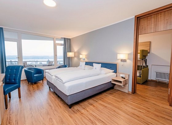 Parkhotel St. Leonhard - Wohnbeispiel Familienzimmer Seeseite (Zimmercodierung FB5)