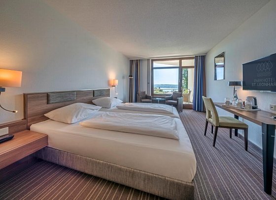 Parkhotel St. Leonhard - Wohnbeispiel Doppelzimmer Seeseite (Zimmercodierung DB3)