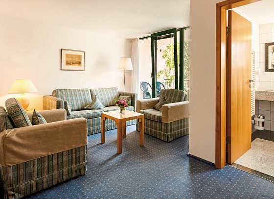 Hotel Gersfelder Hof - Wohnbeispiel Appartement 1 Schlafzimmer Familie (Zimmercodierung AB1)