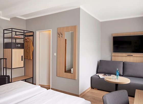 Hotel Central - Wohnbeispiel Doppelzimmer Komfort (Zimmercodierung DF1)