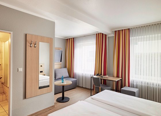 Hotel Central - Wohnbeispiel Doppelzimmer Komfort (Zimmercodierung DF1)