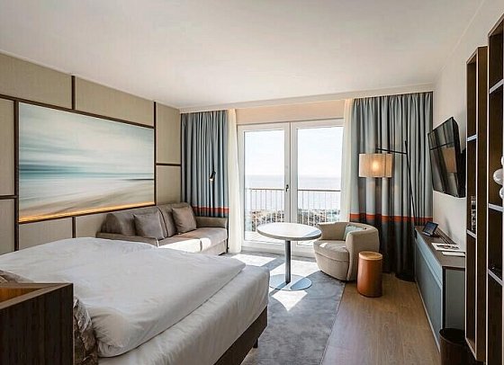 A-ROSA Sylt - Wohnbeispiel Doppelzimmer Deluxe Meerblick (Zimmercodierung DDM)