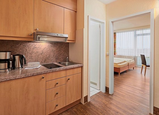 Ferien- und Freizeitpark Weissenhäuser Strand - Wohnbeispiel An der Düne 1 Raum Appartement 32 qm (Zimmercodierungen SB2 & S1C)