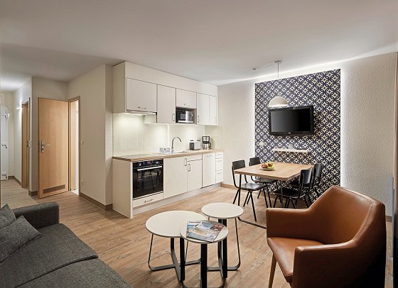 Ferien- und Freizeitpark Weissenhäuser Strand - Wohnbeispiel Luv und Lee 2 Raum Appartement 41 qm (Zimmercodierungen AB1, AB3 & AB4)
