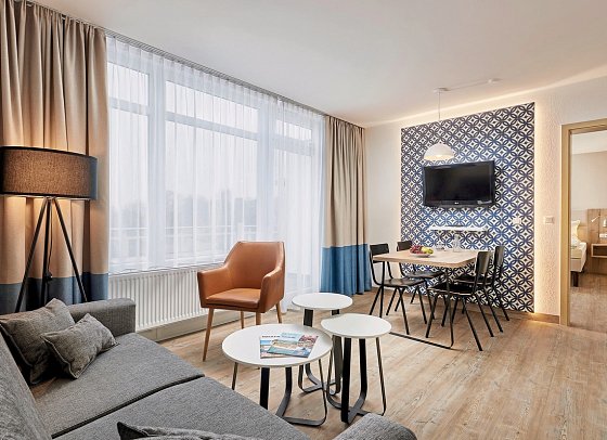 Ferien- und Freizeitpark Weissenhäuser Strand - Wohnbeispiel Luv und Lee 3 Raum Appartement 61 qm (Zimmercodierung OB1)