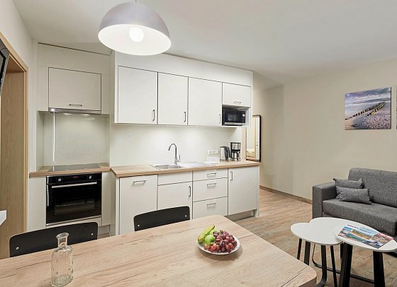 Ferien- und Freizeitpark Weissenhäuser Strand - Wohnbeispiel Luv und Lee 3 Raum Appartement 61 qm (Zimmercodierung OB1)
