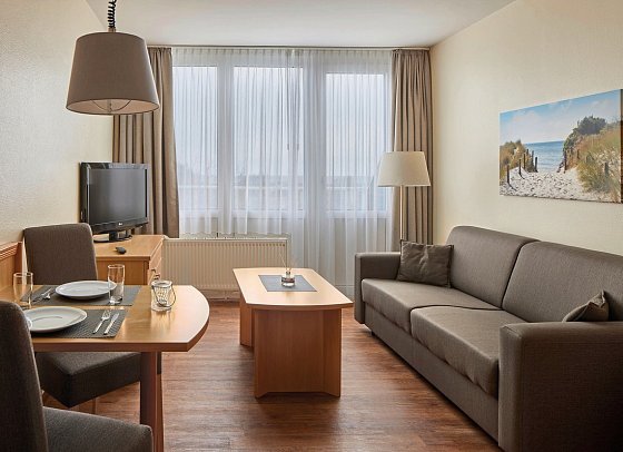 Ferien- und Freizeitpark Weissenhäuser Strand - Wohnbeispiel Studio am Park 20 qm (Zimmercodierungen SX1 & SX2)