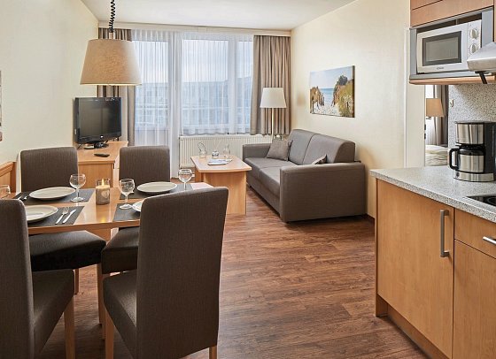 Ferien- und Freizeitpark Weissenhäuser Strand - Wohnbeispiel 2 Raum Appartement am Park 40 qm (Zimmercodierungen AB2 & ABC)