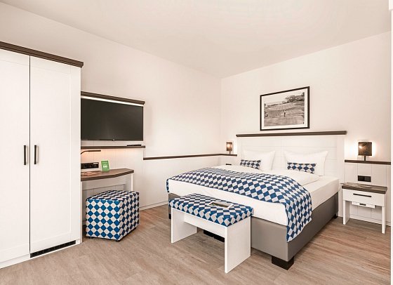 Strandgrün Golf- & Spa Resort - Wohnbeispiel Doppelzimmer Komfort (Zimmercodierungen DF1, D1E, D2E & D3E)