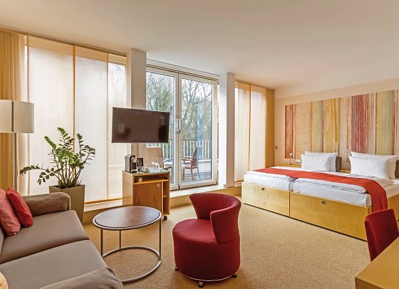 A-ROSA Travemünde - Wohnbeispiel Juniorsuite Penthouse Parkseite (Zimmercodierung JB1)