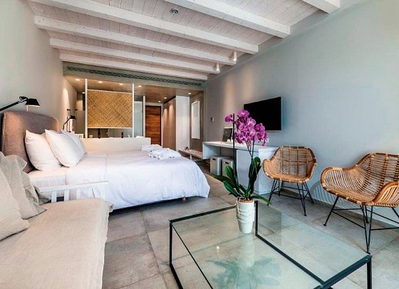 Caravia Beach Hotel - Wohnbeispiel Juniorsuite obere Etage (Zimmercodierung J1D)