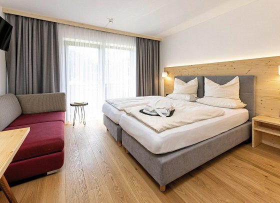 Sporthotel Wilder Kaiser - Wohnbeispiel Doppelzimmer Standard (Zimmercodierungen DG1, DC1 & FV1)