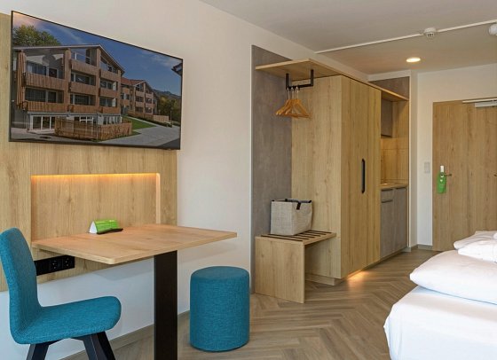 BERGlässig Hotel Bodenmais - Wohnbeispiel Appartement Komfort Typ 2 (Zimmercodierungen AF2 & DM2)