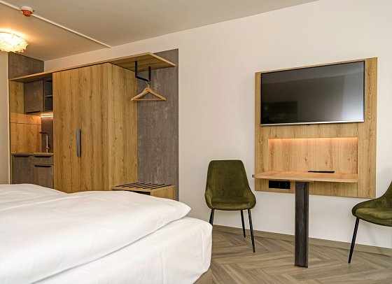 BERGlässig Hotel Bodenmais - Wohnbeispiel Appartement Komfort Typ 2 (Zimmercodierungen AF2 & DM2)