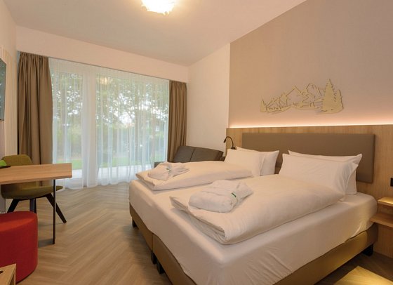 BERGlässig Hotel Bodenmais - Wohnbeispiel Appartement Komfort Typ 2 (Zimmercodierungen AF2 & DM2)