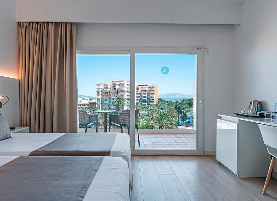 THB El Cid - Wohnbeispiel Doppelzimmer Superior seitl. Meerblick (Zimmercodierung DSN)
