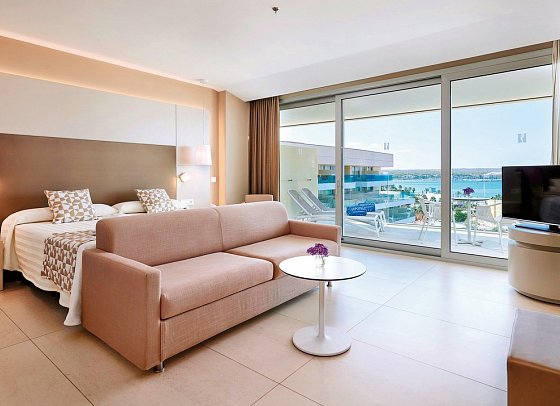 Hipotels Gran Playa de Palma - Wohnbeispiel Juniorsuite Meerblick (Zimmercodierung JBM)