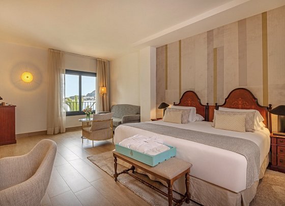 Secrets Mallorca Villamil Resort & Spa - Wohnbeispiel Doppelzimmer Deluxe frontaler Meerblick (Zimmercodierung DDM)