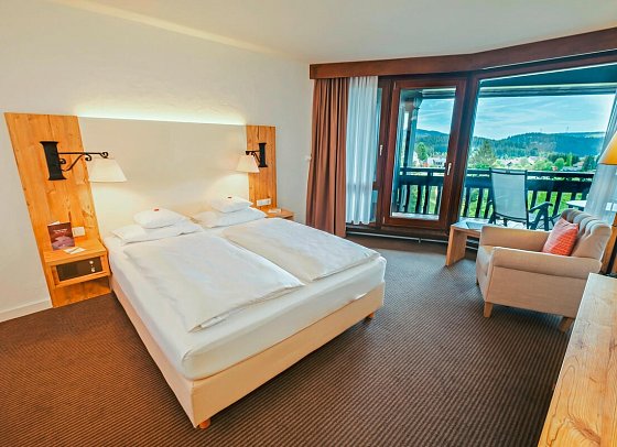 Vier Jahreszeiten am Schluchsee - Wohnbeispiel Queensize Waldseite (Zimmercodierung DB1)