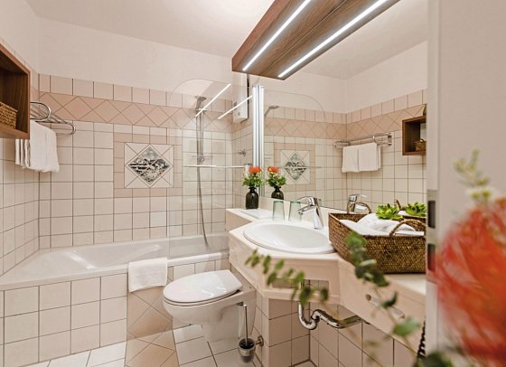 Sporthotel Grafenwald - Wohnbeispiel Doppelzimmer Komfort (Zimmercodierung DF1)