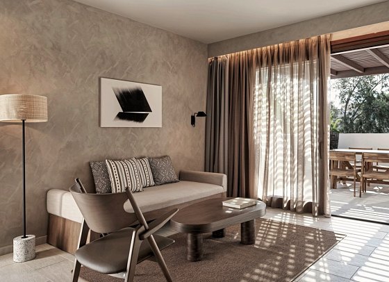 Aulus Lindos Rhodes, Curio Collection by Hilton - Wohnbeispiel Suite Tropical Pavilion 2 SZ mit Whirlpool (Zimmercodierung W1G)