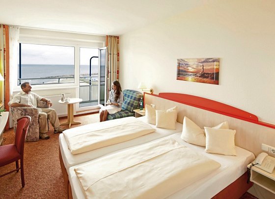Morada Resort Kühlungsborn - Wohnbeispiel Doppelzimmer Meerblick (Zimmercodierung D1M)