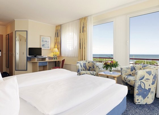 Morada Resort Kühlungsborn - Wohnbeispiel Doppelzimmer Meerblick (Zimmercodierung D1M)
