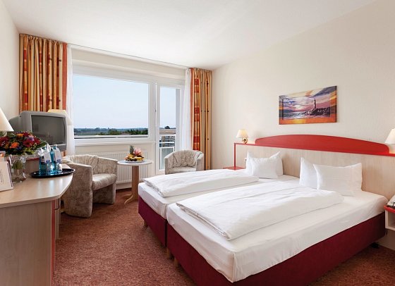 Morada Resort Kühlungsborn - Wohnbeispiel Doppelzimmer Landblick (Zimmercodierung D1L)
