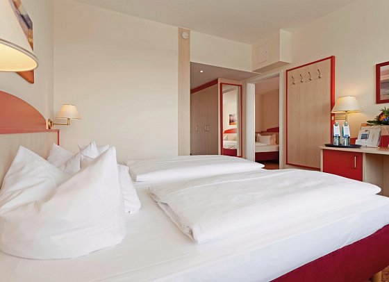 Morada Resort Kühlungsborn - Wohnbeispiel Doppelzimmer Landblick (Zimmercodierung D1L)