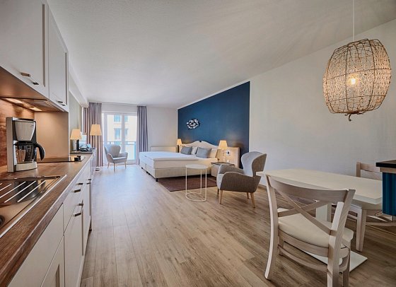 Dorint Seehotel Binz-Therme Binz/Rügen Strand-Appartements - Wohnbeispiel Appartement 1 Schlafzimmer 31-35 qm (Zimmercodierungen AB1 & XB1)
