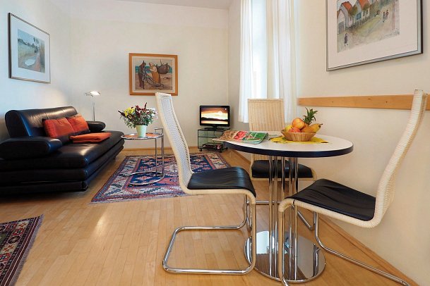 SEETELHOTEL Villa Esplanade & Aurora - Wohnbeispiel Appartement 1 Schlafzimmer (Zimmercodierung AB1)