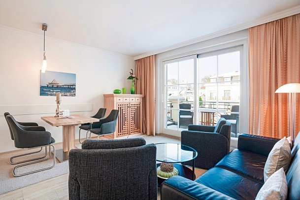 SEETELHOTEL Ostseeresidenz Heringsdorf - Wohnbeispiel Appartement 1 Schlafzimmer (Zimmercodierung AB1)