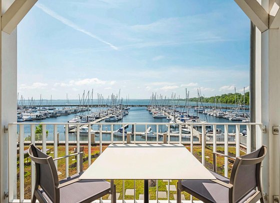 Hotel MAREBALTIC - Beispiel Ausblick Doppelzimmer Meerblick (Zimmercodierungen DSM, DMM & DC2)