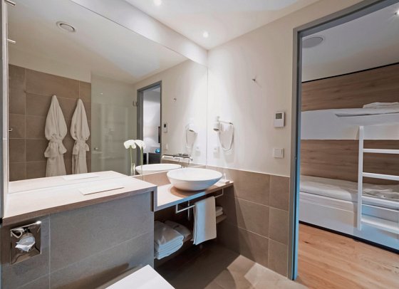 WONNEMAR Resort-Hotel Wismar - Beispiel Bad Familienzimmer (Zimmercodierung FB1)