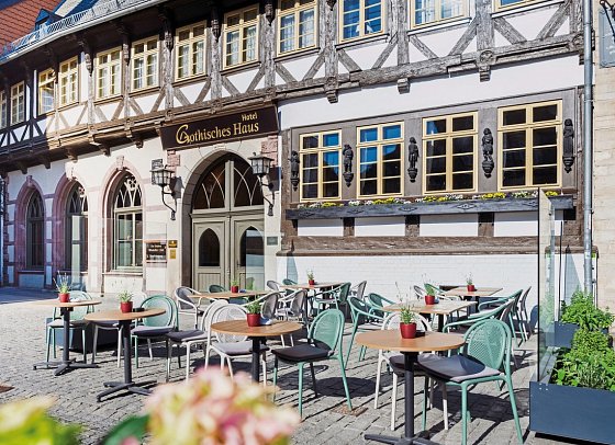 A-ROSA Gothisches Haus Wernigerode - Terrasse des Hotels