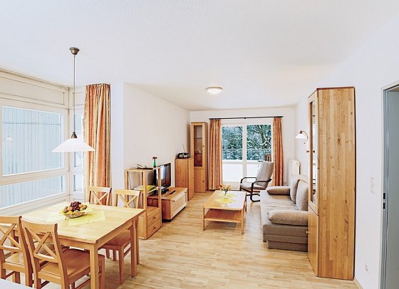 Ferienpark Brockenblick - Wohnbeispiel Appartement 1 Schlafzimmer (Zimmercodierungen AB1 & AX1)