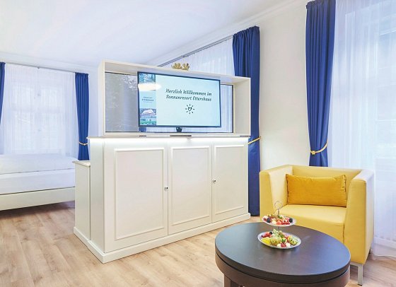 Sonnenresort Ettershaus - Wohnbeispiel Juniorsuite Glashaus (Zimmercodierung JG1)
