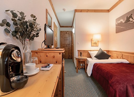 Arosa Alpine Club - Wohnbeispiel Einzelzimmer (Zimmercodierung EB1)