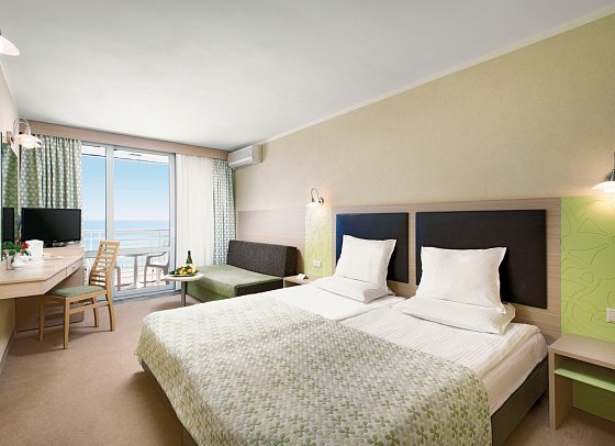 Gergana Beach - Wohnbeispiel Doppelzimmer Meerblick (Zimmercodierungen D1M & DCM)