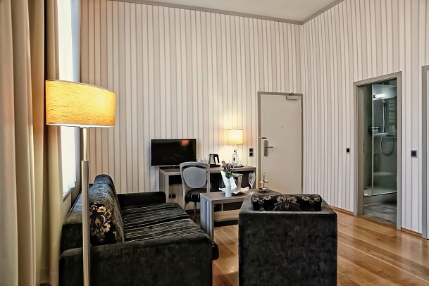 Konsumhotel Dorotheenhof Weimar - Wohnbeispiel Tiefurtzimmer Belvedere (Zimmercodierung WB1)